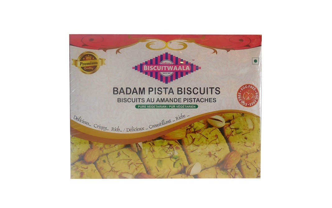 Biscuitwaala Badam Pista Biscuits    Box  400 grams